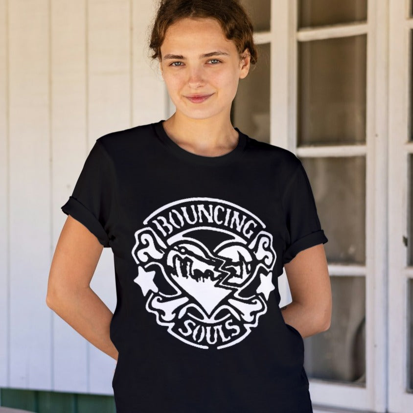 Bouncing Souls Tee | Punk Rock Band Distressed Style Shirt | Punk Band - Unisex Cotton T Shirt