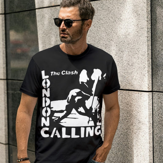 London Calling Tee | Punk Rock Band Distressed Style Shirt | Punk Band - Unisex Cotton T Shirt