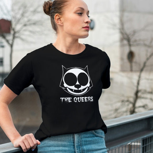 The Queers Tee | Punk Rock Band Distressed Style Shirt | Punk Band - Unisex Cotton T Shirt