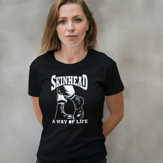 Skinhead - A Way of Life Tee | Punk Rock Band Distressed Style Shirt | Punk Band - Unisex Cotton T Shirt