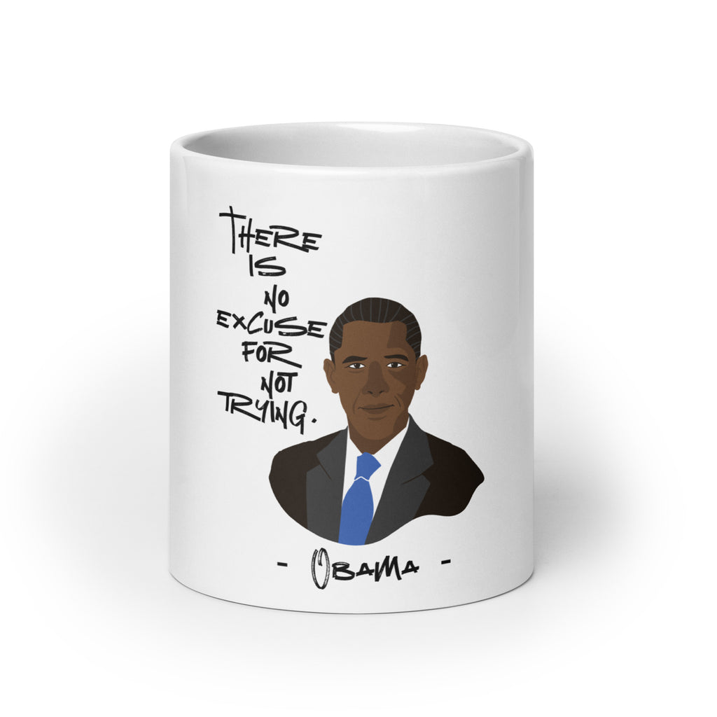 Barrack Obama Quote - White Ceramic Coffee Mug - dis0bey